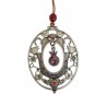 Hamsa pendant oval design and pomegranate