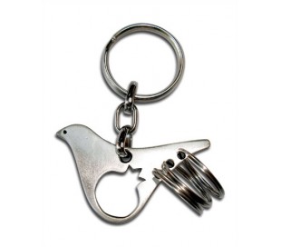 Dove design key chain