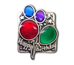 Colorful balloons Magnet antique silver plated