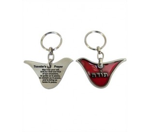 Dove design key chain with the words "Thank "