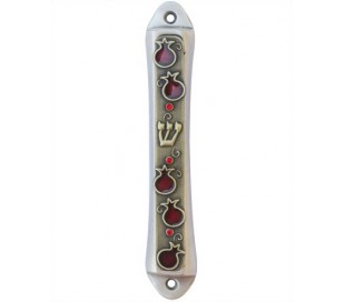 Pomegranate design Mezuzah