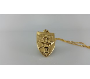 שרשרת גולדפילד זהב 24 קראט מעוצבת מהסמל של קרקל