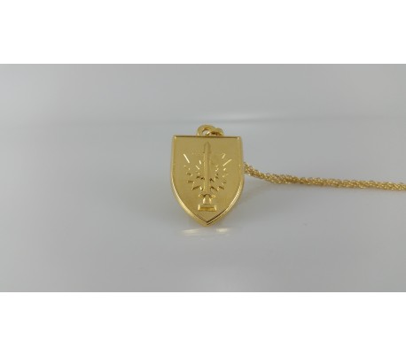 שרשרת גולדפילד זהב 24 קראט מעוצבת מהסמל של הנדסה קרבית