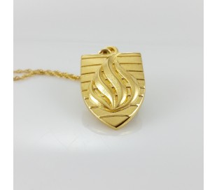 שרשרת גולדפילד זהב 24 קראט מעוצבת מהסמל של חיל החינוך